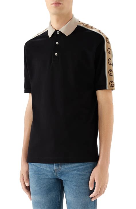 gucci striped polo shirt|Gucci polo shirt price.